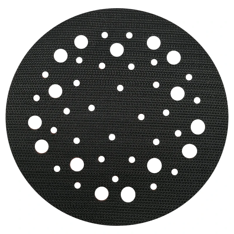 Disque de Protection du tampon d'interface, 5 pouces, 44 trous, noir, accessoires d'outils électriques pour ponceuse, polissage et meulage, crochet et boucle