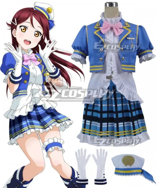 

Love Live! Sunshine!! Aqours Riko Sakurauchi Navy Cosplay Costume E001