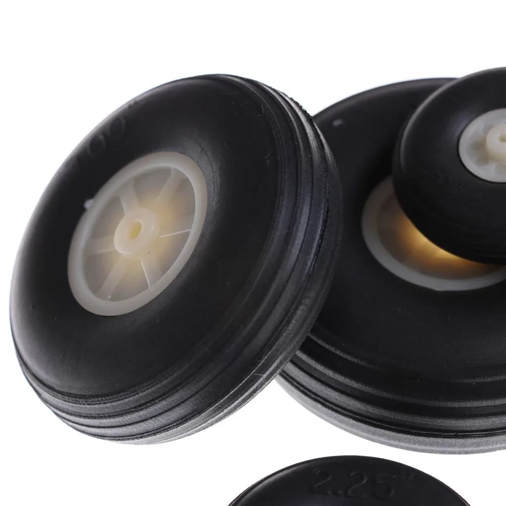 2pcs for RC Airplane Replacement Parts PU Plastic Hub Tail Wheel Rubber Black,white 1\\\