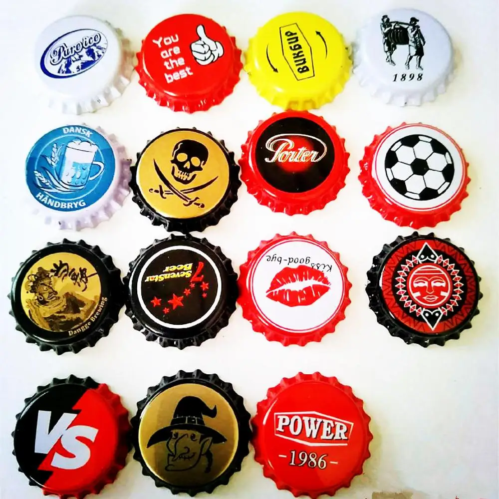 Decoration Beer Bottle caps Metal tin Craft cocktail caps beverage caps artwork caps Ornaments pattern beer caps Collection love