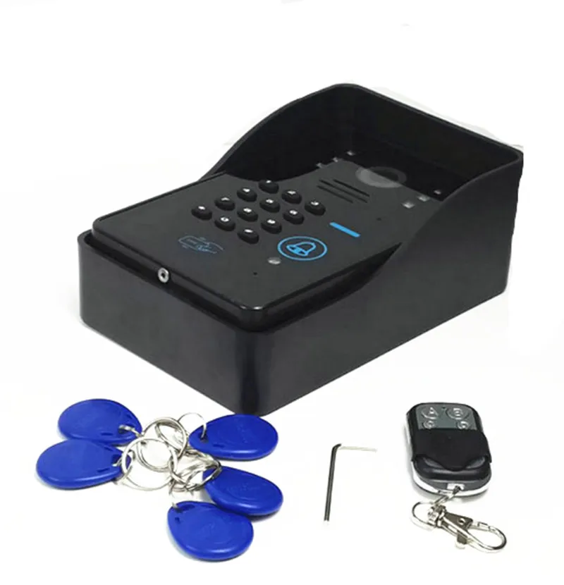 7 Inch Password/RIFD Card / Remote Control Video Door Phone Support External Camera