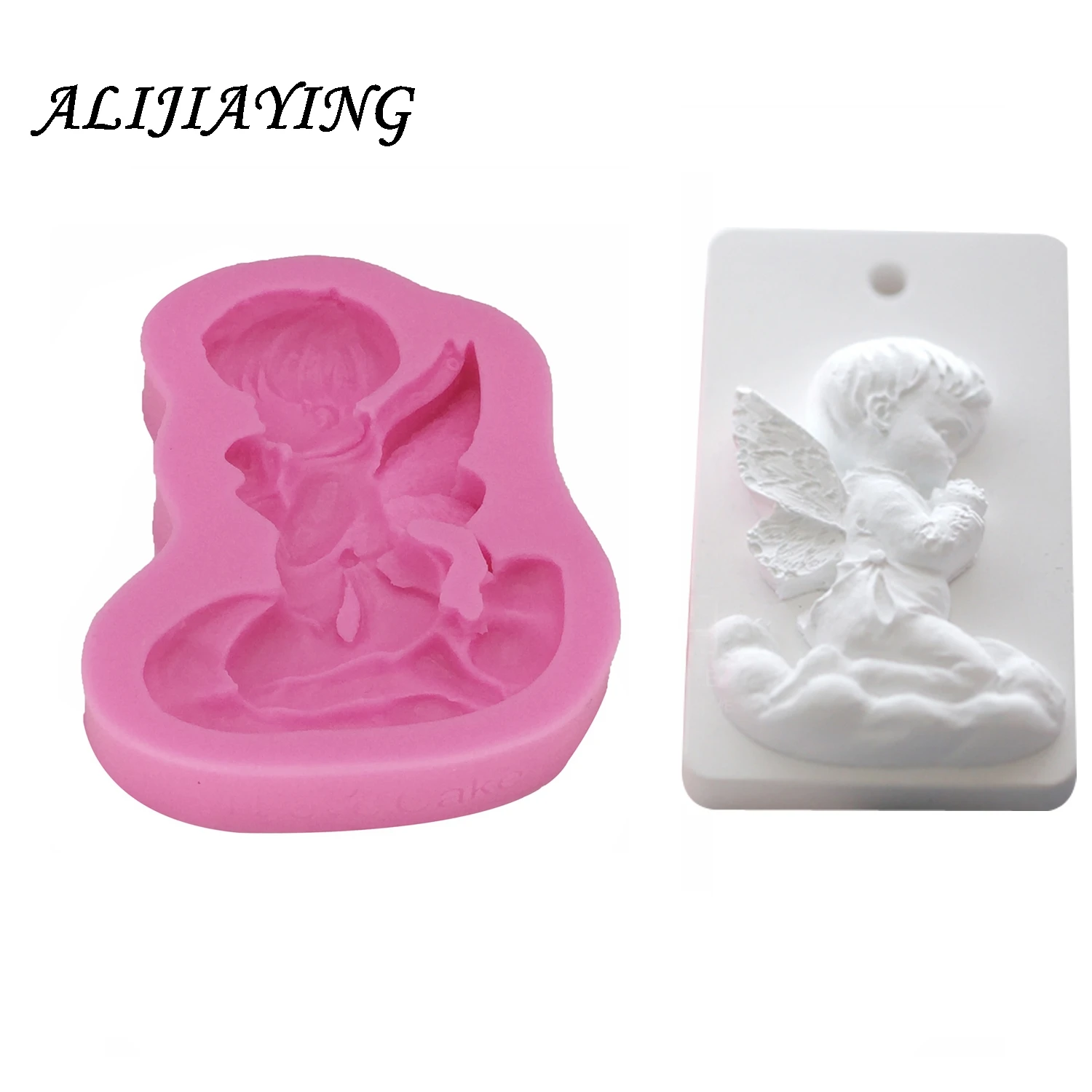 

1Pcs DIY Soap Silicone Mold Handmade Angel Boy Kitchen Making Breakfast Cake Pastry Pattern Making Cake decorating tool D0219