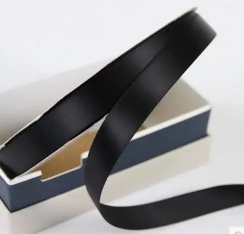 

100 yards /roll black ribbon/thread tape Width 15mm 19mm bow tie belt Decoration Invitation Card Gift DIY packing Accessories