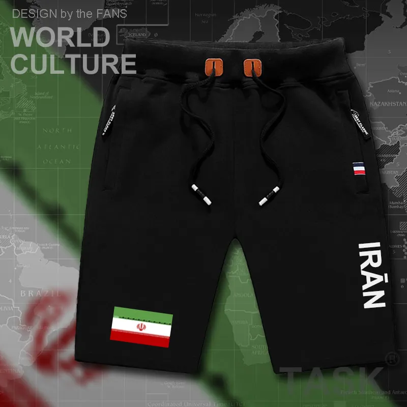 Iran Islamic mens shorts beach new men's board shorts flag workout zipper pocket sweat bodybuilding 2017 cotton brand IR tops