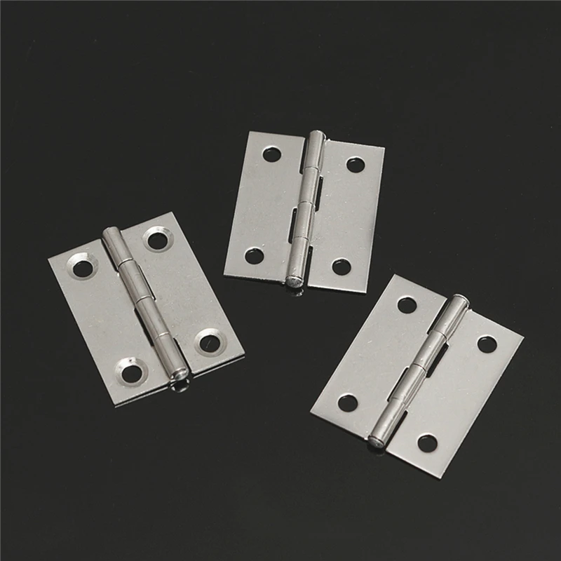 MTSPACE Durable 10pcs/Set Stainless Steel Butt Hinges for Cabinet Drawer Door 1.5 Inch Length Widely Used for Door Furniture