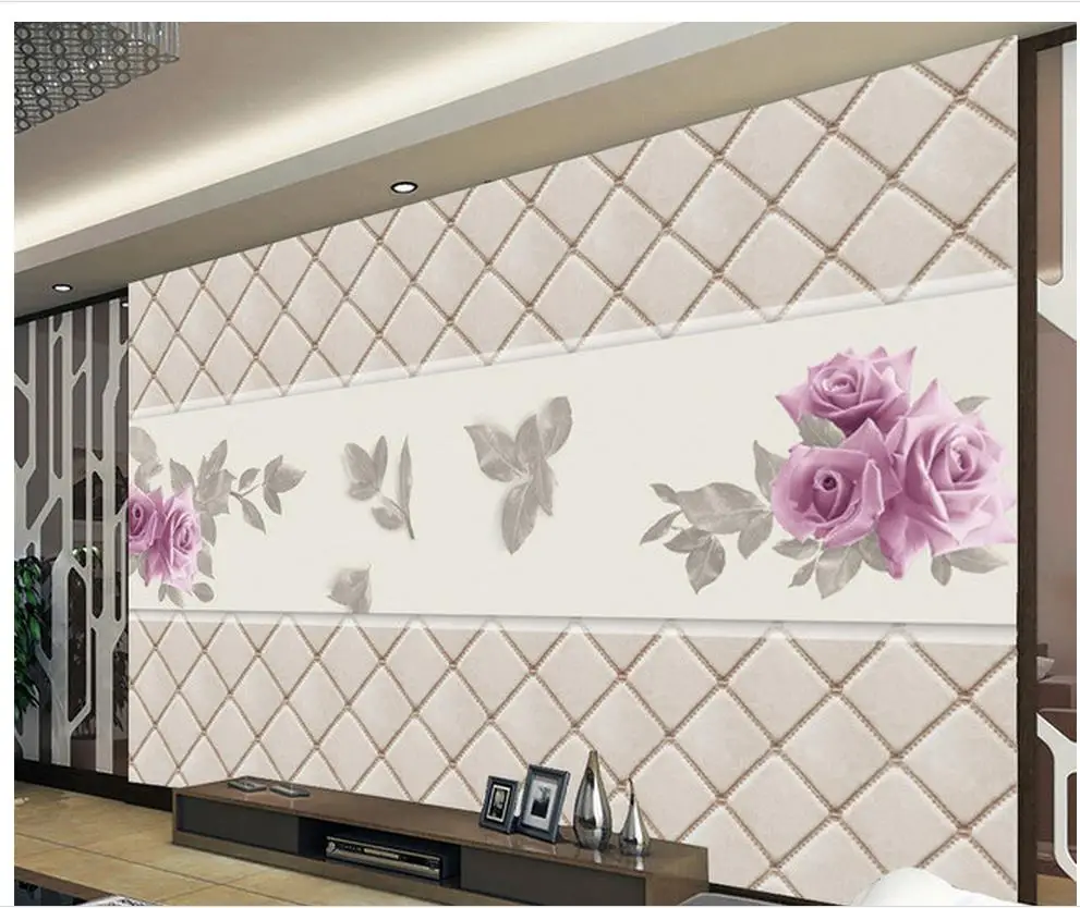 

Modern minimalist roses background wall mural 3d wallpaper photo wallpaper for walls 3d room wallpaper