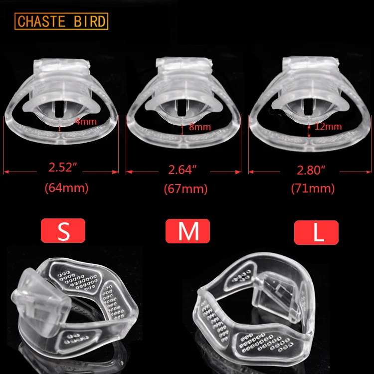 CHASTE BIRD Male New Design Chastity Device Plastic Lightweight Breathable Cock Cage Adult Belt Sex Toys With Code Lock