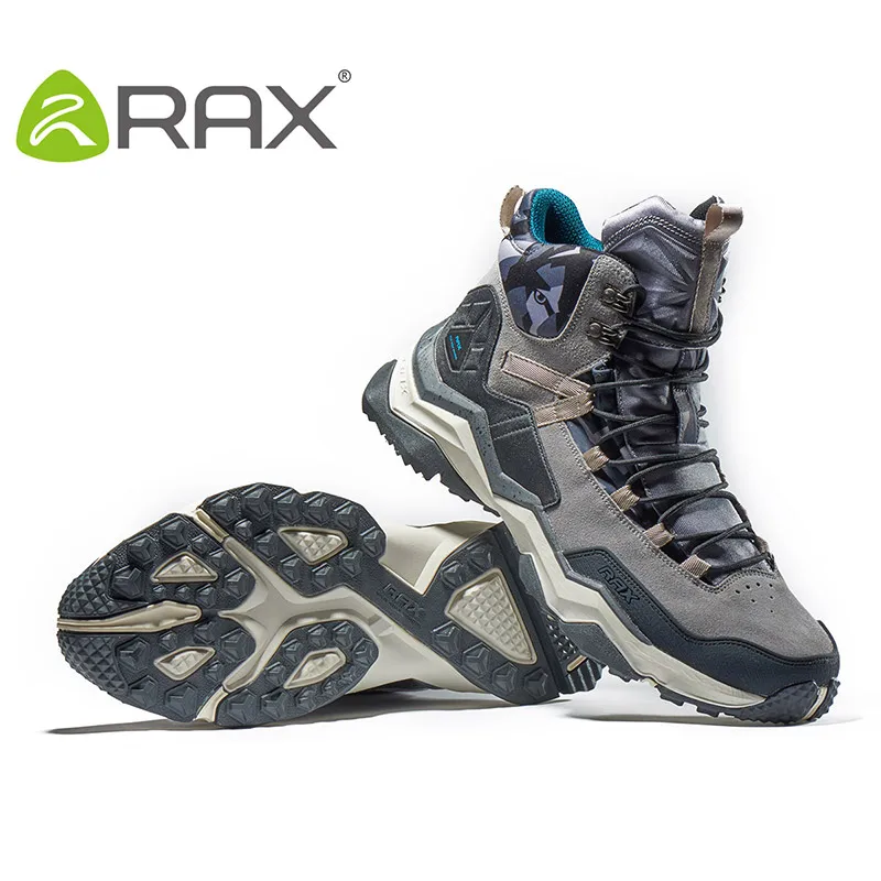 RAX Waterproof Hiking Boots Lightweight Outdoor Sports Sneakers for Men Professional Mountain Climbing Boots Winter Leather Shoe