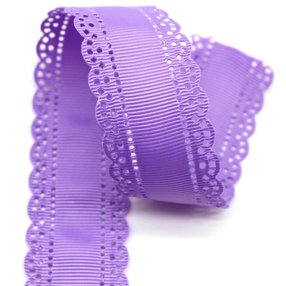 30mm Hollow Lace Dots Grosgrain Ribbon 10 Yards DIY Handmade Material For Hair Bows Headdress Garment Accessories Crafts