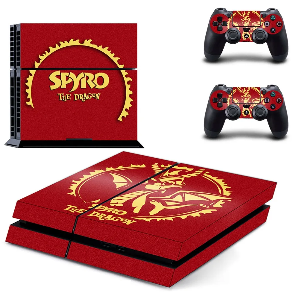 Spyro The Dragon PS4 Skin Sticker Decal For PlayStation 4 Console and 2 Controllers PS4 Skins Sticker Decal