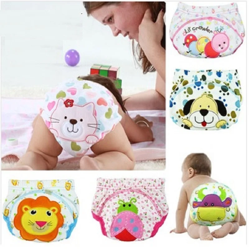 Hooyi Baby Nappies Washable Cloth Diaper Animal Newborn Training Pants Children Underpant Girls Panties diaper bag Cover