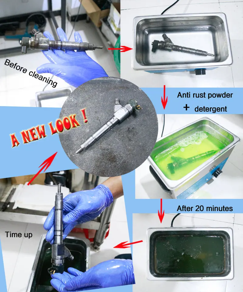 

ERIKC ultrasonic injector cleaning machine E1024011, common rail fuel injection Cleaner kit 220V, 3L