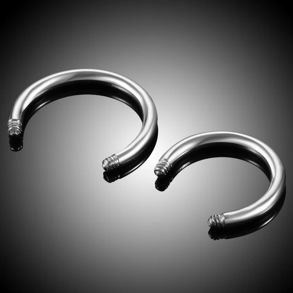 100pcs/lot Stainless Steel Curcular Barbell Horseshoe Ring Bar Replacement Piercing Lot Jewelry Accessories - Post Only No Balls