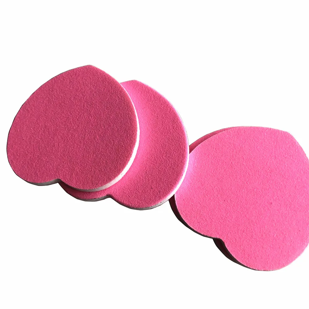 Mini placa de esmeril para unhas, ferramenta de beleza para arte de unha, lixa de forma de coração, lixa de unha rosa com 10 peças