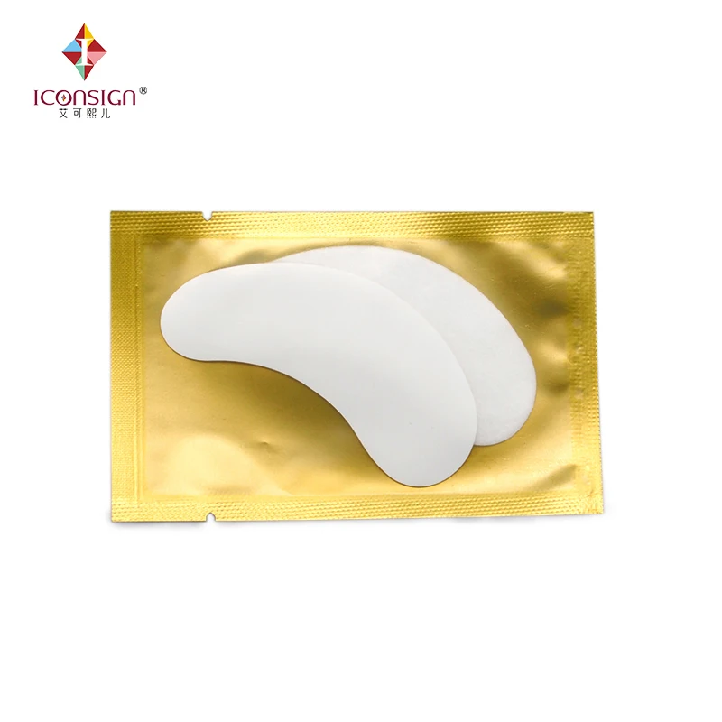 200 pairs/box  eyelash extension eye pads Lint free eye gel patches gold bag Eye Sticker patch for eye