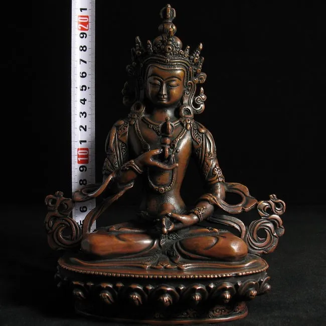 Free shipping Tibetan Buddhism/Tibetan Bronze Vajrasattva Buddha Statue 8.3