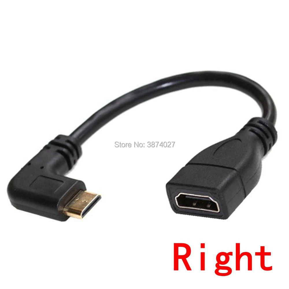 

Up Down Angled Mini HD- compatible to HDTV Male to Female Cable 10cm for Laptop PC HDTV Type C hd mini hd Angle adapter