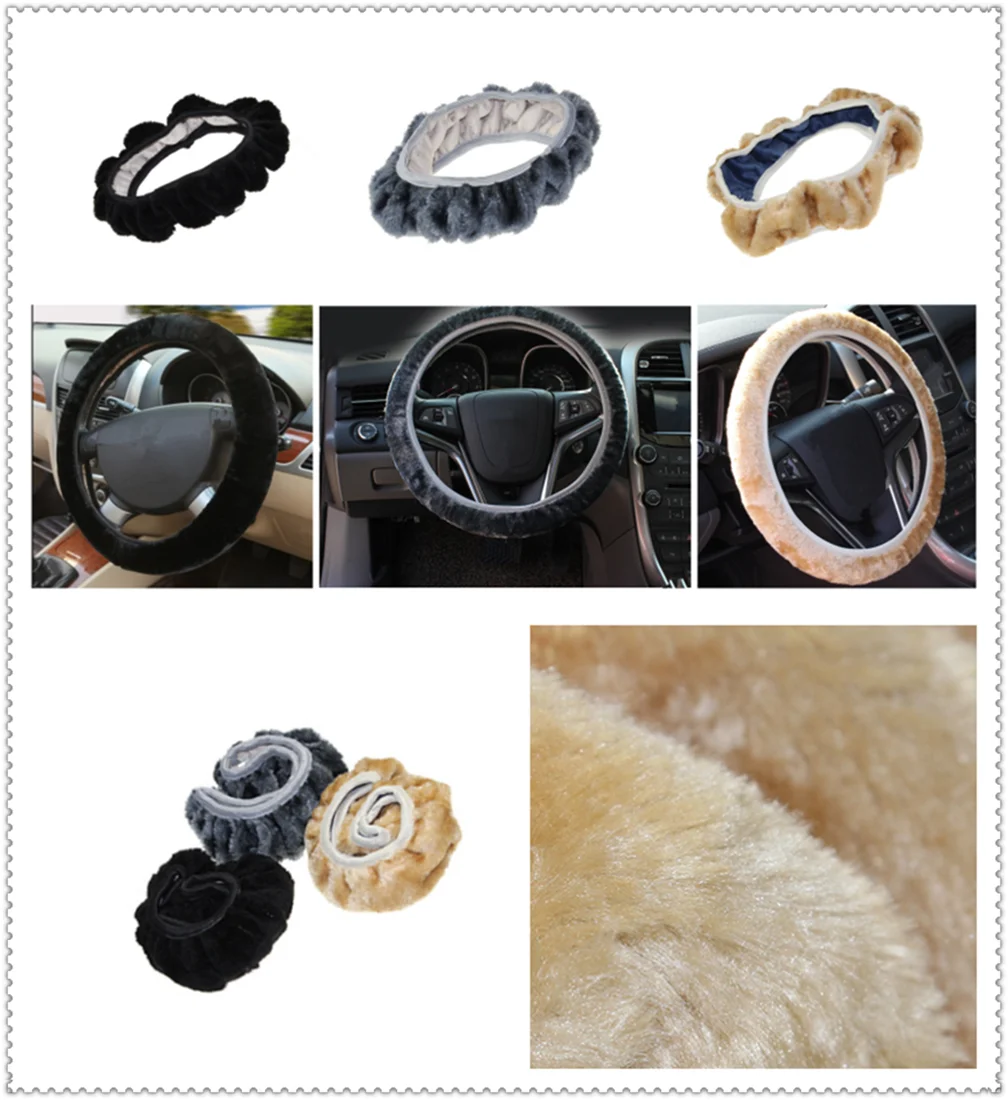 

Car steering wheel cover plush super soft handle telescopic for Toyota V Hilux Land Cruiser Avanza Carina Celica Corona