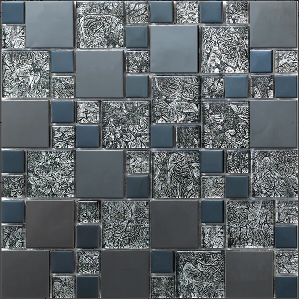 

stainless steel metal glass mosaic tile kitchen backsplash bathroom wall tiles shower background hallway decorative wallpaper