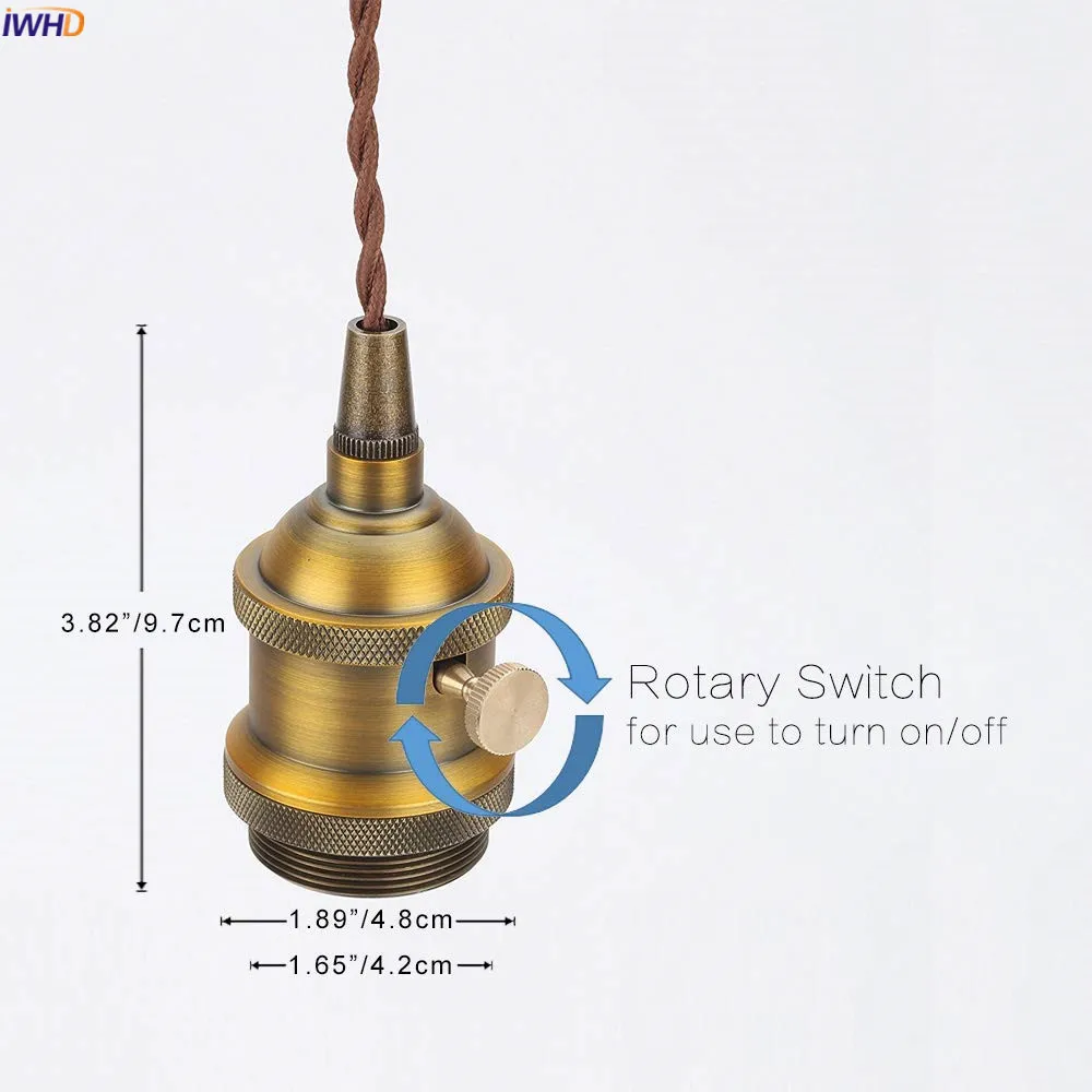 Imagem -05 - Iwhd-suporte para Lâmpada E27 Vintage Portátil E27 110 v a 220v Soquete E27 Soquete Edison ce ul