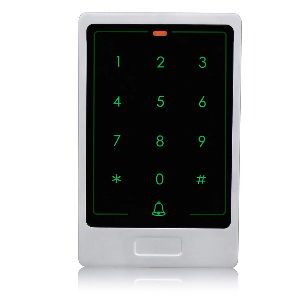 DIYSECUR 125KHz RFID Card Reader Touch Panel Backlight Metal Case Password Keypad for Access Control System Kit C20