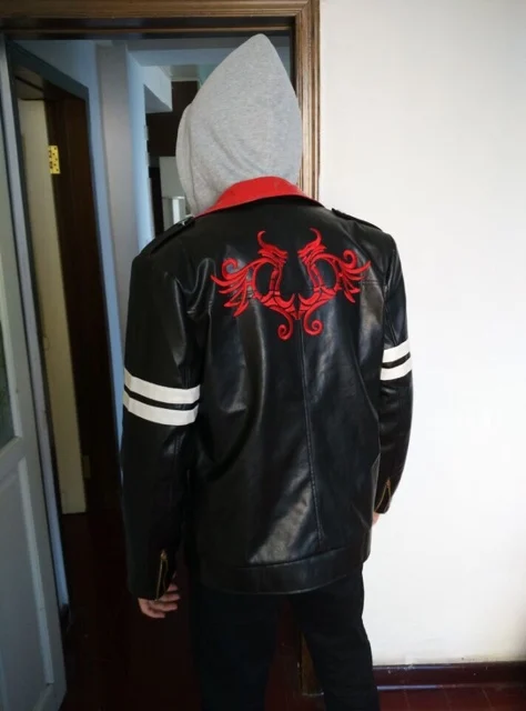 New Prototype Alex Mercer Cosplay Costume Embroidered Jacket PU Leather Coat  Spring/Autumn Jacket Thin Type Halloween Costumes