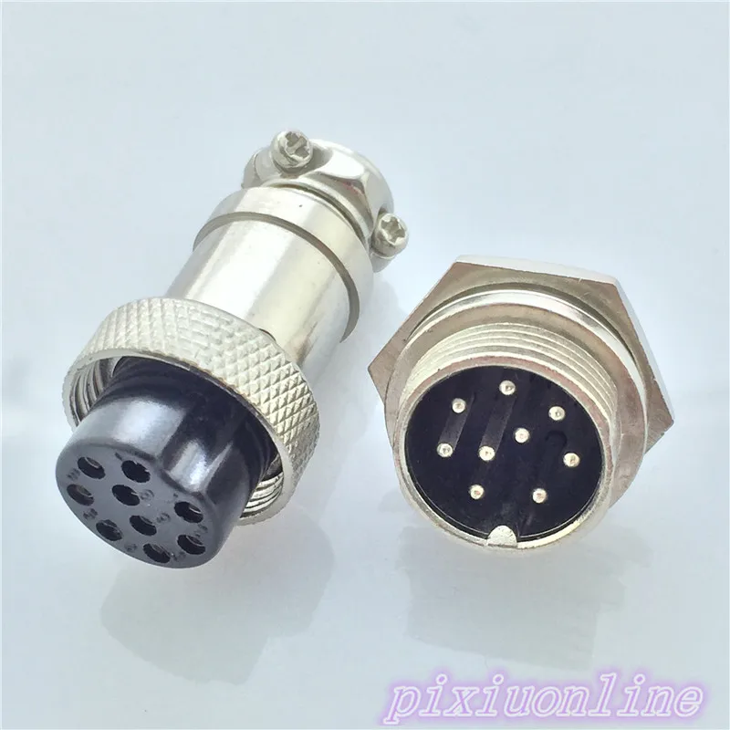 

1set GX16 9 Pin Male Female Diameter 16mm L77Y Circular Connector Aviation Socket Plug Wire Panel Connector High Quality On Sale