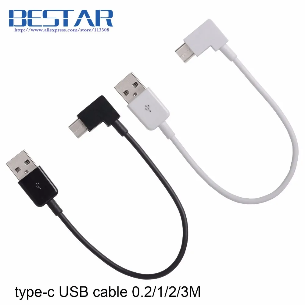 Angolo USB-C USB 3.1 Type-C Angolato Dati Cavo di ricarica 0.2 m 1 m 2 m 3 m, USB C Tipo C Cavo 20 cm 3ft 6ft 10ft 1 2 3 metri