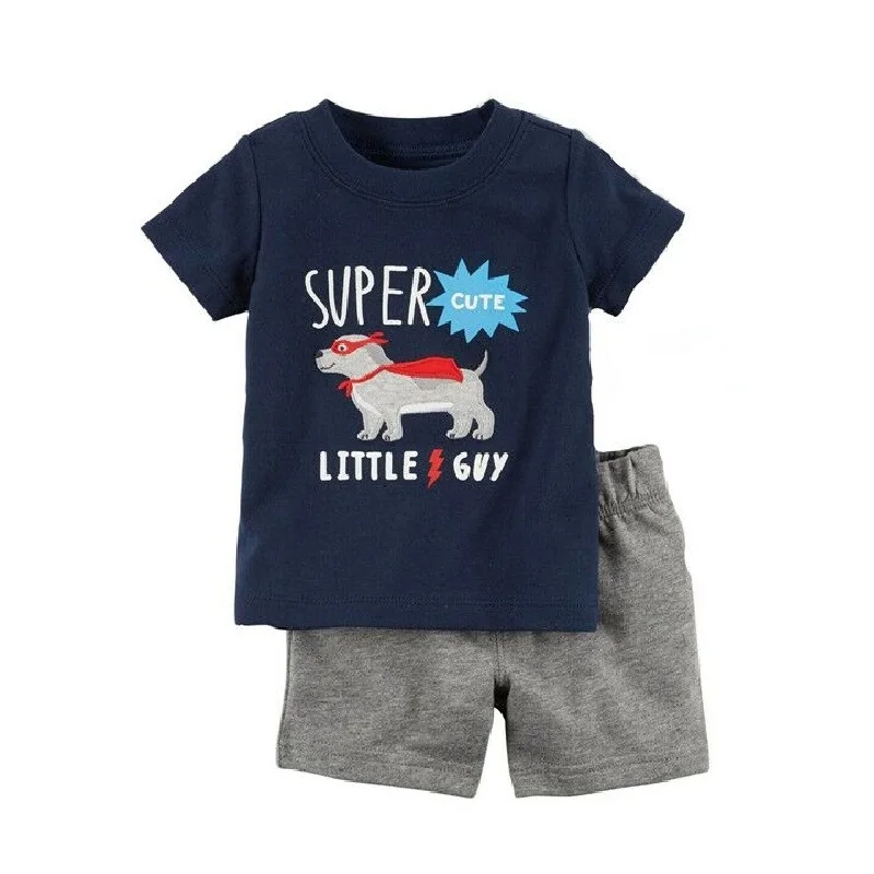 Giraffe Kleidung Anzug Für Jungen 6 9 12 18 24 Monat Sommer Baby T-shirts Shorts Hosen 2-Stück sets Outfits Baumwolle Tops Overalls – Detail 6