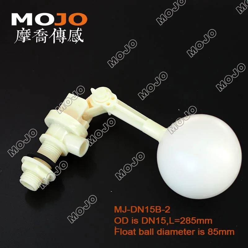 2025 MJ-DN15B-2(5pcs/lots) plastic water float valve ball, ball float check valve, G1/2 plastic float valve