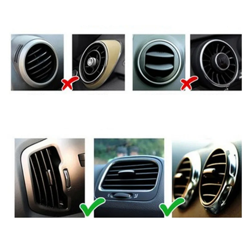 Car-styling 2018 New U Shaped DIY Air Vent Grille Decoration for Audi A1 A2 A3 A4 A5 A6 A7 A8 B5 B6 B7 B8 C5 C6 Q2 Q3 Q5 Q7 TT