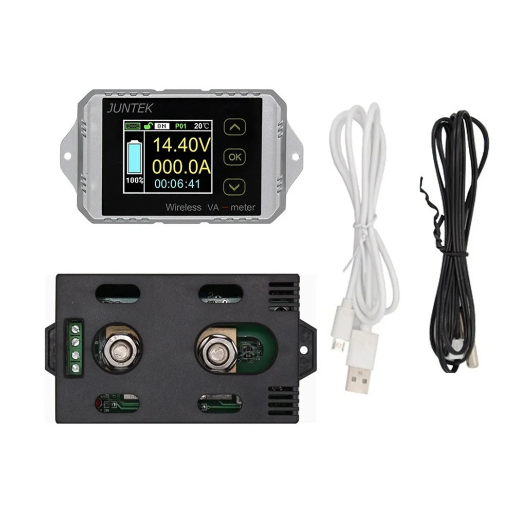 VAT4300 400V 300A Wireless voltage and current meter Car battery monitoring 12V 24V 48V battery Coulomb counter VA meter