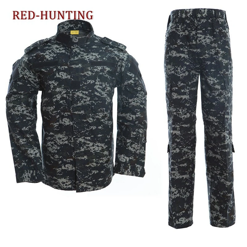 Desert & Jungle Outdoor Camouflage Uniform Tactical Uniform Combat Hunting Suit BDU Training Jacket and Pant