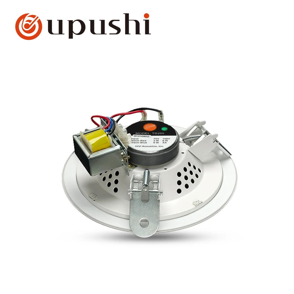 Oupushi professional equipment speakers amplifier home music system 4.5 inch full range ceiling mount speakers 3w, 6w, 10w
