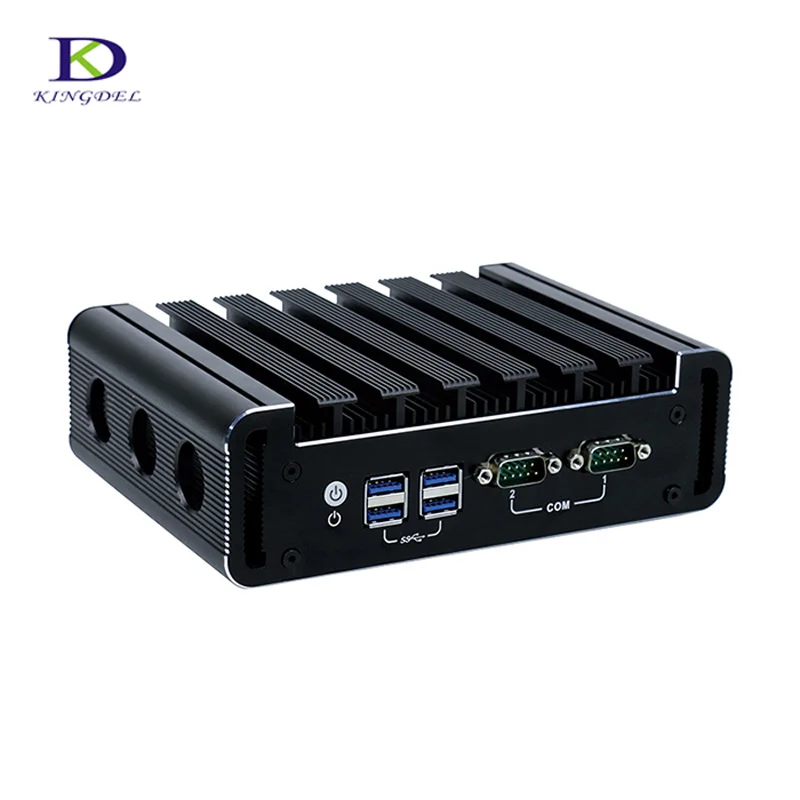 Freies Verschiffen DDR4 Mini PC Unterstützung DP HDMI Dual dispaly 4k Mini PC Pfsense Computer mit Intel 7Gen i7 7500U 2 * COM 2 * LAN win10