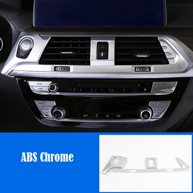 

For BMW X3 G01 X4 G02 2018 2019 Accessories ABS Plastic Chrome Car Front Conditioner Air Outlet Adjustment Decoration Cover Trim