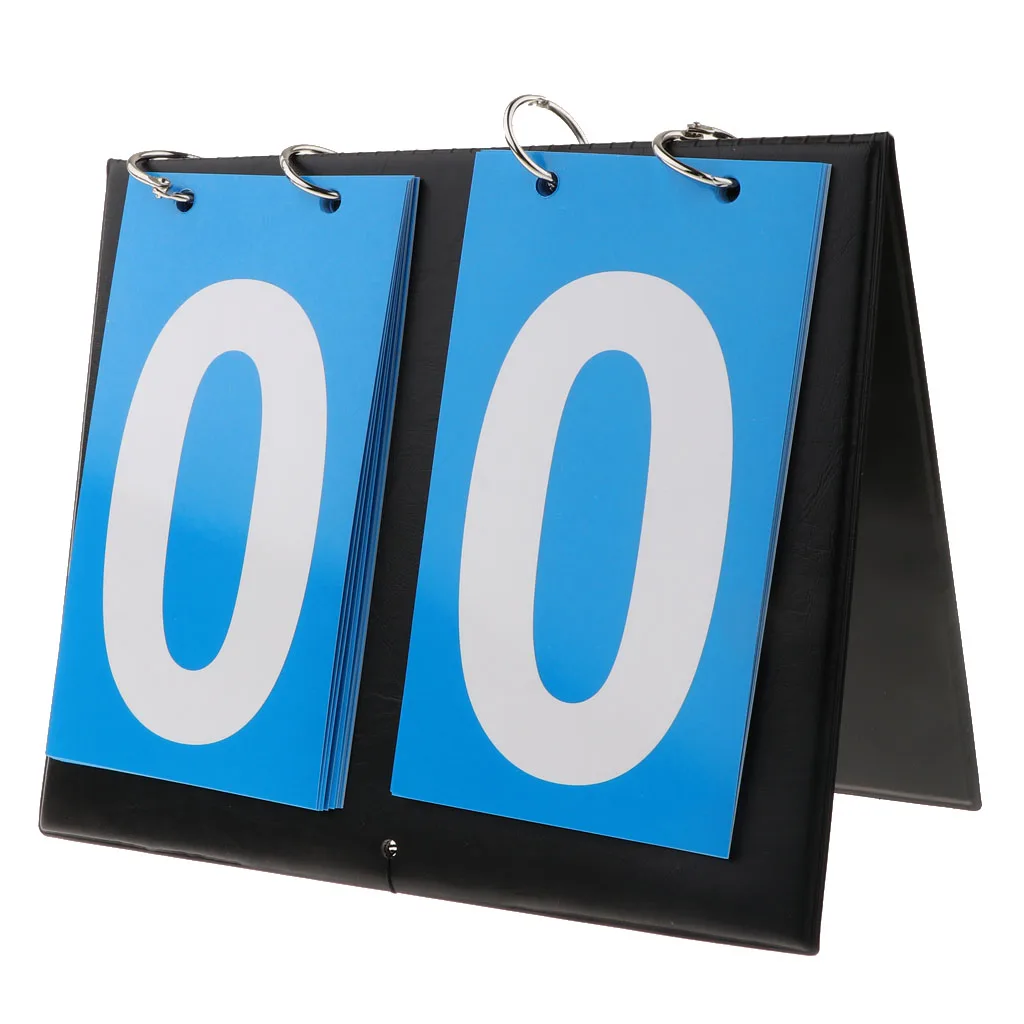 2 colors Waterproof Sports 2-Digital Scoreboard Table Top Flip Score Count Board for Basketball Volleyball Scoreboard Flipper