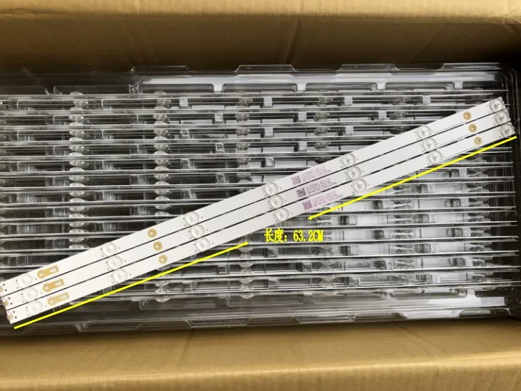 

Original and new LED Backlight Lamp strip 7leds 6v LBM650M0701-DZ-1 (0) LED universal light strip 3pins