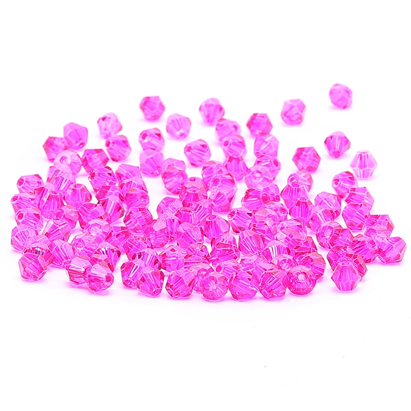 Rose Color 100pc 4mm Austria Crystal Bicone Beads 5301 Glass Bead DIY Bracelet Jewelry Making Accessories S-16