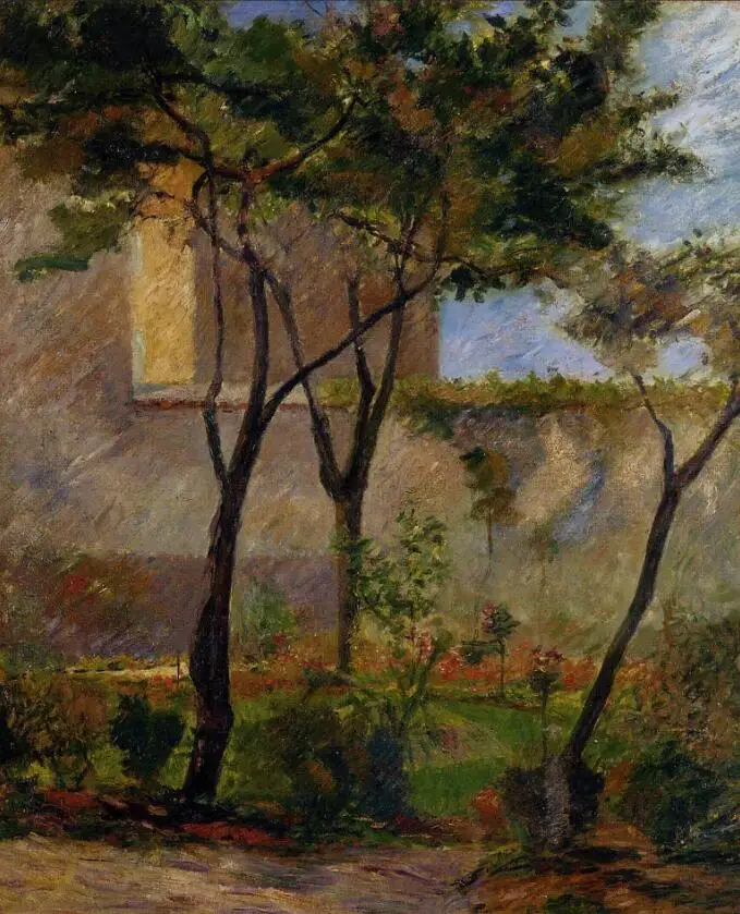 

High quality Oil painting Canvas Reproductions Corner of the garden rue Carsal (1881) by Paul Gauguin hand painted