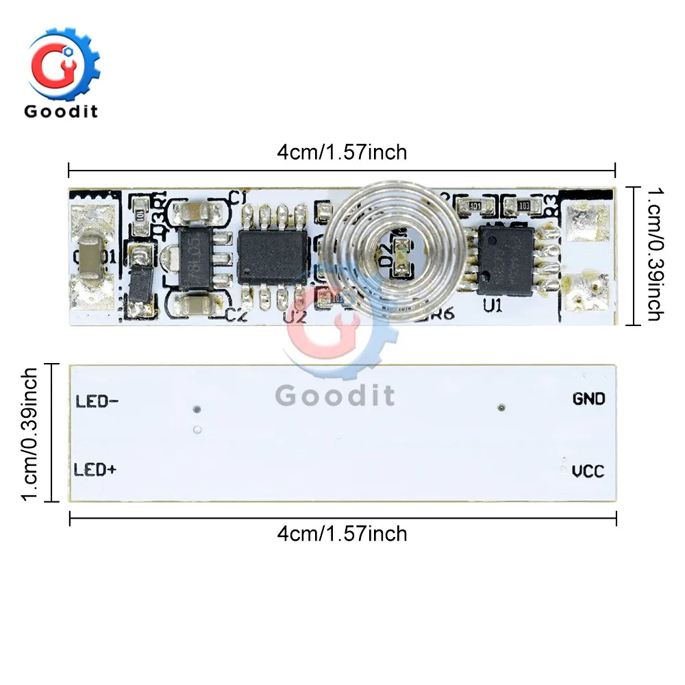 Touch Switch 9V-24V 30W 3A Capacitive Sensor Module LED Dimming Control Lamps Active Components Three Mode Hard Light Controller