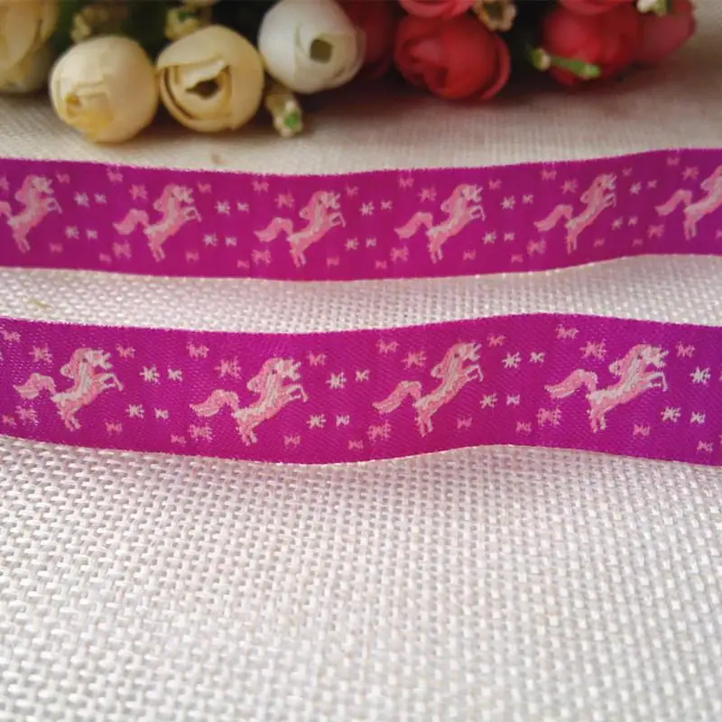 24 different colors Cow Duckling wholesale 5/8 \'(16 mmx5yards) Polyester Woven Jacquard Ribbon with Dachshund dog For Dog Collar