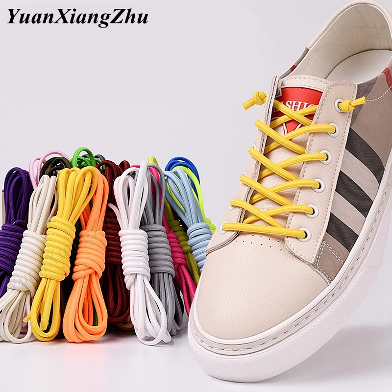 1Pair Semicircle Shoelace No Tie Shoelaces Kids Adult Unisex Shoelaces Flat Sneakers Shoelace Quick Lazy Laces Strings 20 color