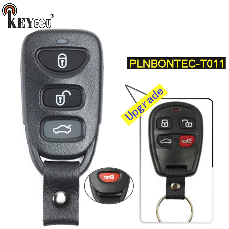 

KEYECU PLNBONTEC-T011 Replacement Upgraded 3+1 4 Button Remote Car Key Fob for Kia Spectra Optima 2003 2004 2005