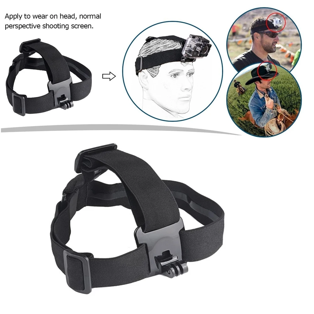 Black Elastic Head Strap Mount For sony action am HDR-AS100V AS300R AS50 AS200V X3000R AEE sport camera