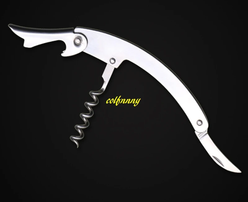 

50pcs/lot Fast shipping Multi function Shrimp shape Stainless steel Red Wine Bottle Opener Wine Bottle Openers