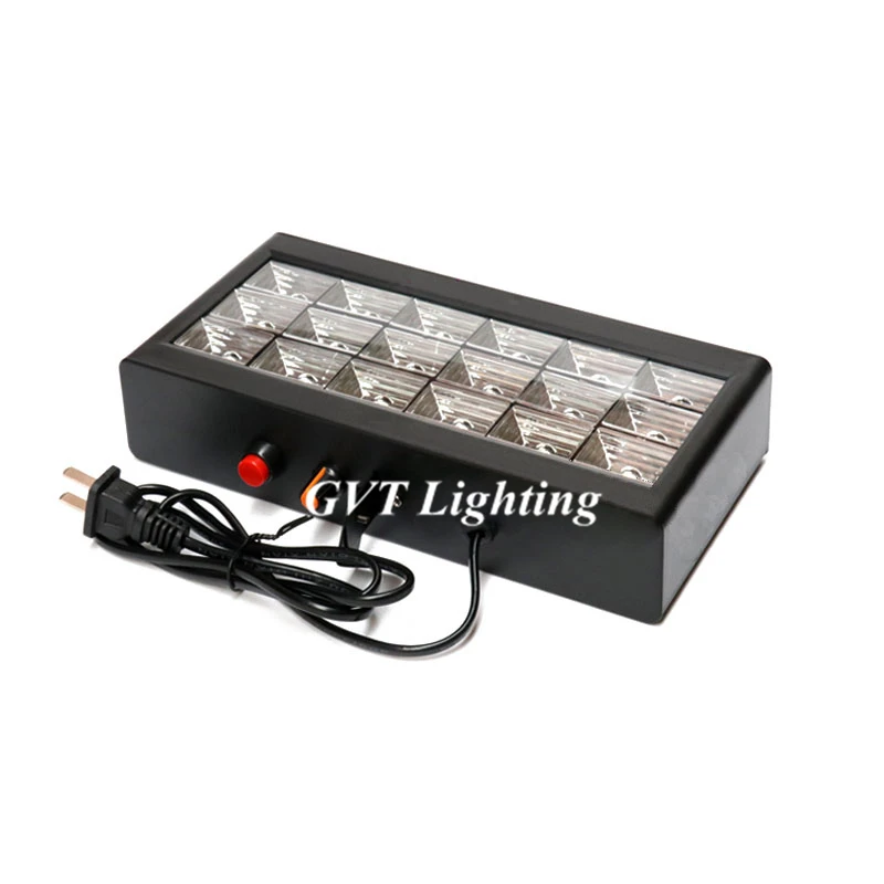 18PCS LED RGB Flash Club KTV Pub Effect Light DJ Disco Lights Mini Strobe Light For Bars Family Party Speed Adjustable