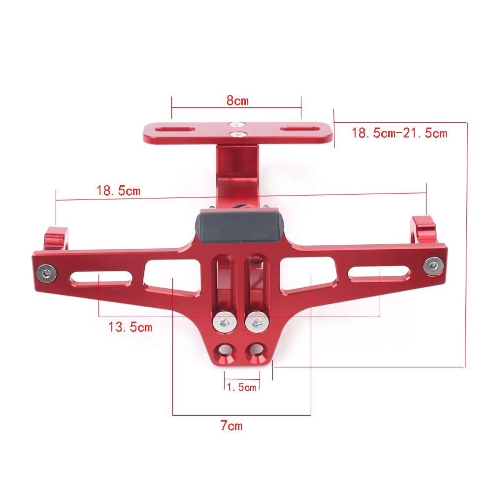 Motorcycle License Plate Holder Bracket Fender Eliminator For Yamaha Ducati Suzuki Aluminum CNC Universal 3 Wires Connection