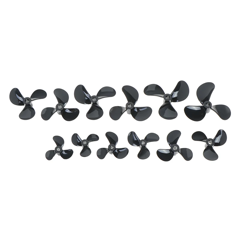 1Pair 4mm RC Boat Three Blades Paddle 3 Blades Nylon Boat Propeller Positive & Reverse Screw High Strength D28/32/36/40/44/48mm