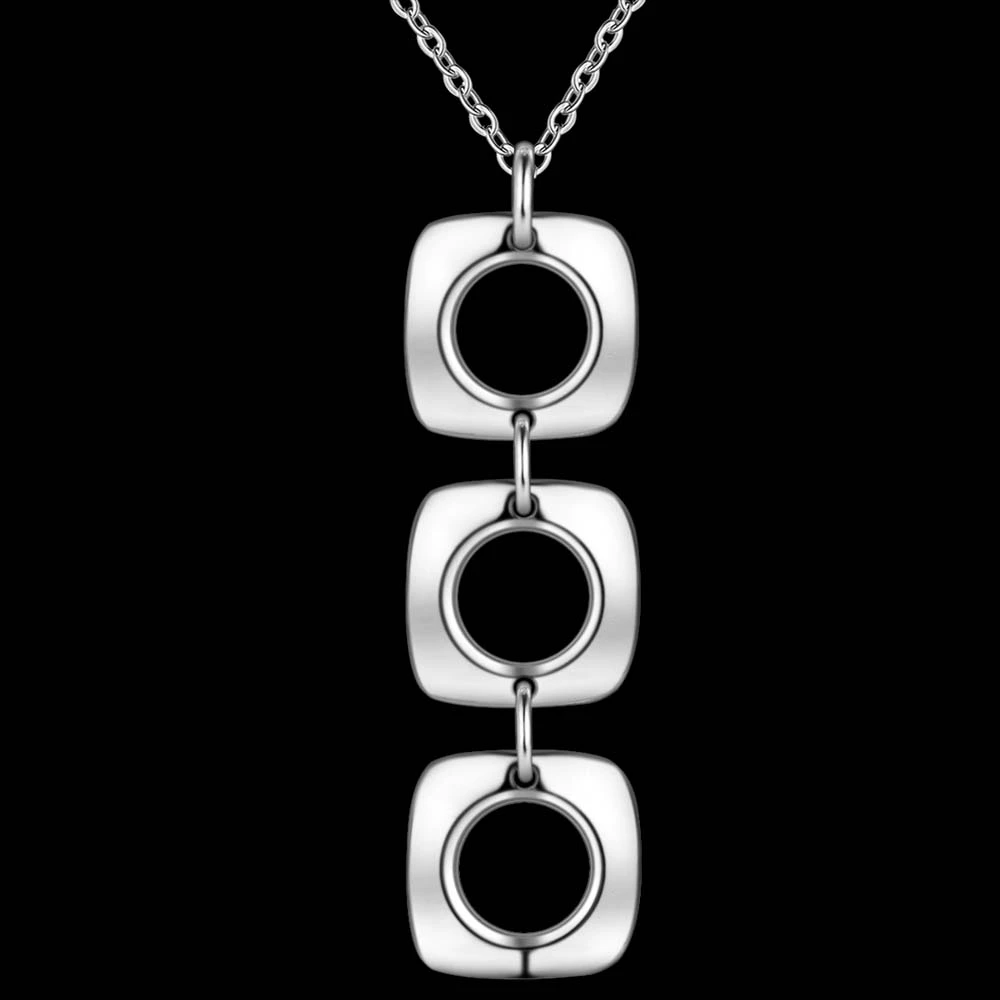 Promotions silver color jewelry Beautiful fashion Elegant charm Women lady wedding pendant pretty Necklace Jewelry P053